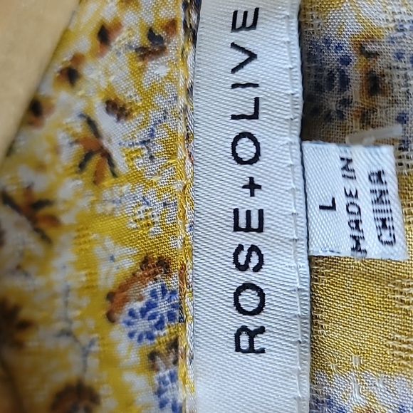 Anthropologie Prairie Boho Baby Doll Blouse V-neck print balloon Sleeves SZ L - Picture 8 of 12